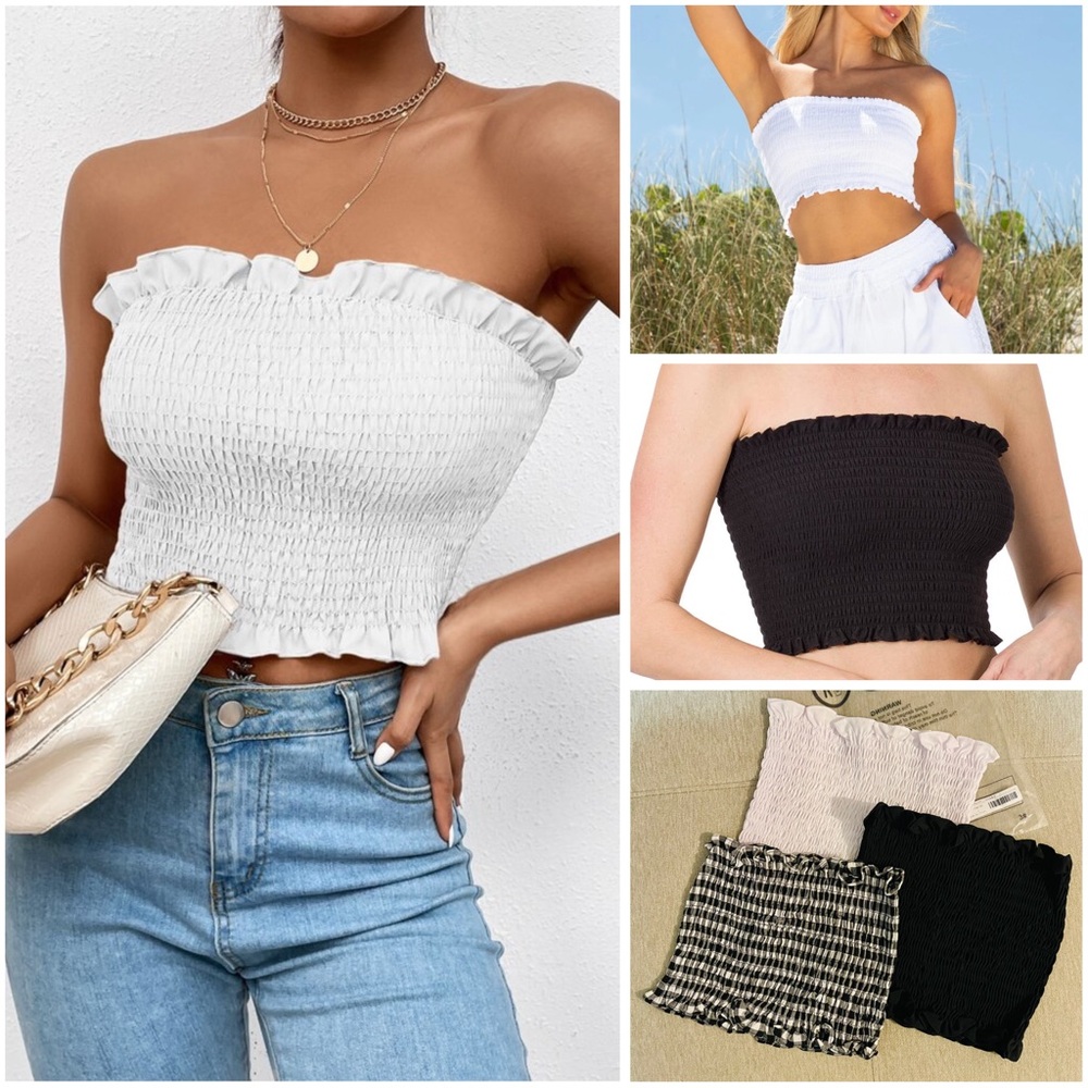 NEW 3 Smocked Tube Tops